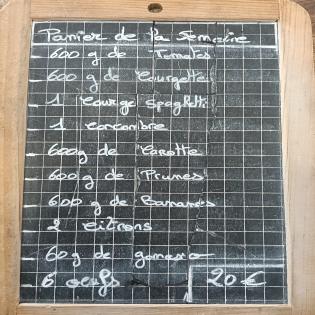 Panier Légumes Bio du Vendredi 21 Août 