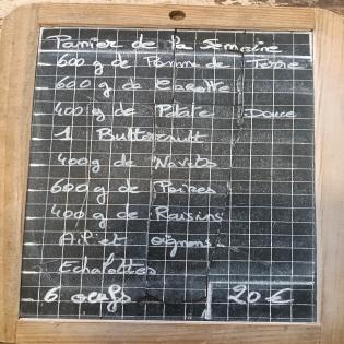 Panier Légumes Bio du Vendredi 18 Septembre 