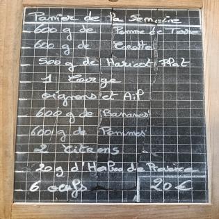 Panier Légumes Bio du Vendredi 16 Octobre